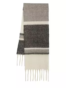 Шарф в полоску Mackintosh, серый
