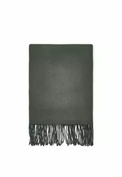 Шарф WITH FRINGING Massimo Dutti, зеленый