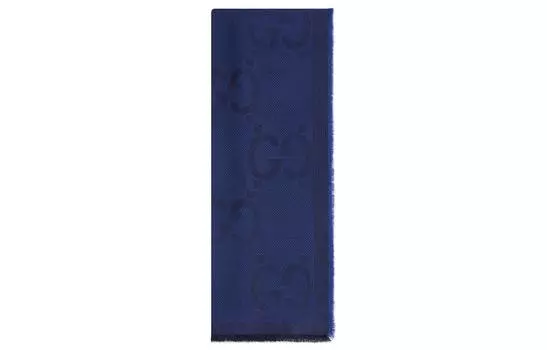Шарф вязаный Gucci, синий