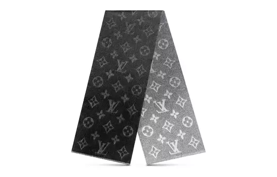 Шарф вязаный Louis Vuitton, серый