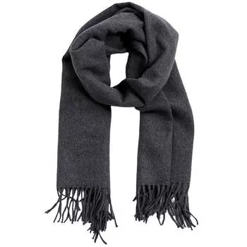 Шарф Zara Basic With Fringing, серый