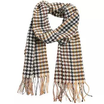Шарф Zara Houndstooth, коричневый