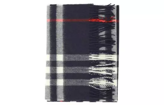 Шарф женский Burberry Fringed Check, серый