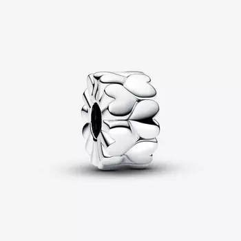 Шарм-клипса Pandora Moments Heart Pattern, серебро