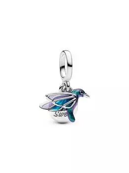 Шарм Pandora Hummingbird Double Dangle Charm, стерлинговое серебро