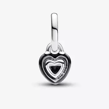 Шарм-подвеска Pandora ME Chakra Heart Mini, серебро/черный