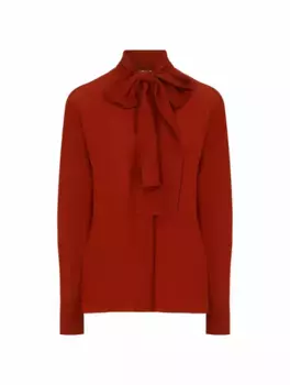 Шелковая блузка Balmain, красный