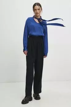 Шелковая рубашка Answear Lab, синий