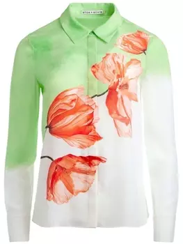 Шелковая рубашка Brady alice + olivia, зеленый