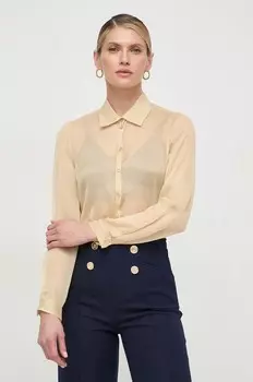 Шелковая рубашка Patrizia Pepe, желтый