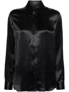 Шелковая рубашка TOM FORD, черный