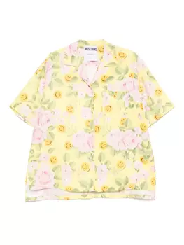 Шелковая рубашка X Smiley Moschino, желтый