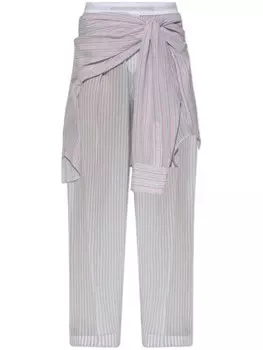 Шелковые брюки Alexander Wang, синий