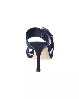 Шелковые сандалии Manolo Blahnik Gable 90, черный