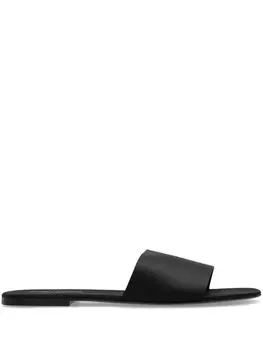 Шелковые шлепанцы Saint Laurent, черный