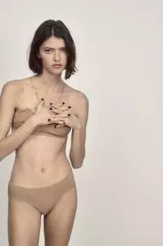 Шелковые трусы ZARA, бежево-розовый