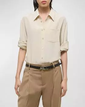 Шелковый бомбер Helmut Lang, цвет Oat