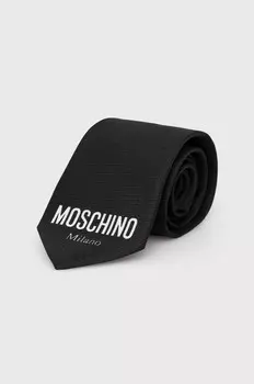 Шелковый галстук Moschino, черный
