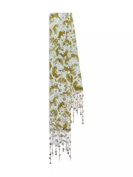 Шелковый платок DRIES VAN NOTEN, зеленый