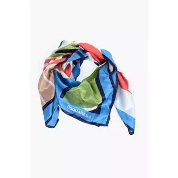 Шелковый платок с геометрическим узором Dsquared2, Multicolor