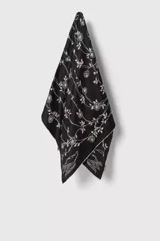 Шелковый шарф Lanvin, черный