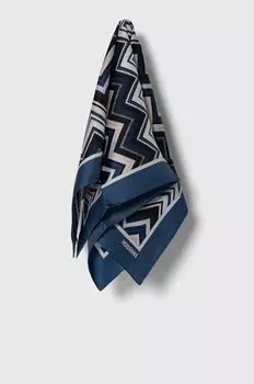 Шелковый шарф Missoni, темно-синий