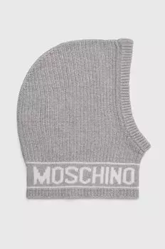 Шерстяная балаклава Moschino, серый