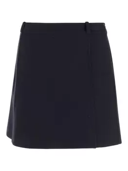Шерстяная мини-юбка Jil Sander, синий