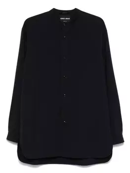 Шерстяная рубашка Giorgio Armani, синий