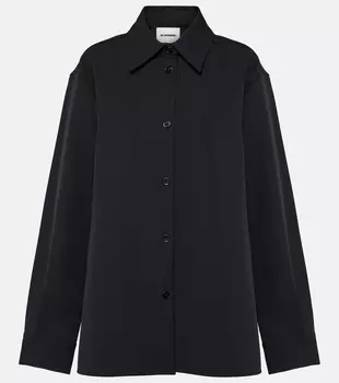 Шерстяная рубашка Jil Sander, черный