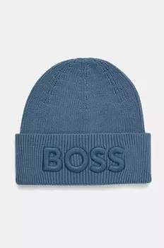 Шерстяная шапка Boss Orange, синий