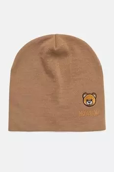 Шерстяная шапка Moschino, бежевый