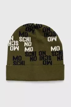 Шерстяная шапка Moschino, зеленый