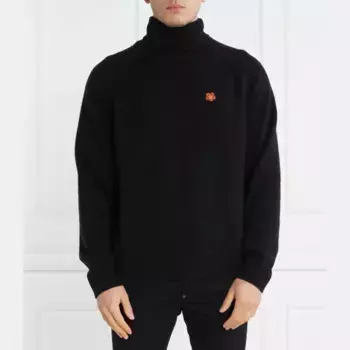 Шерстяная водолазка стандартного кроя Kenzo, черный