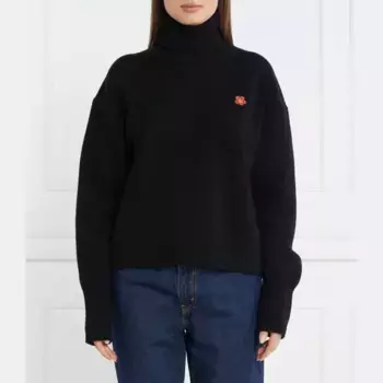 Шерстяная водолазка стандартного кроя Kenzo, черный