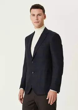 Шерстяное пальто Canali, синий