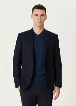 Шерстяное пальто Canali, синий