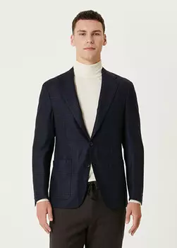 Шерстяное пальто Canali, синий