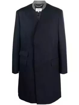 Шерстяное пальто Cavalry MAISON MARGIELA, синий