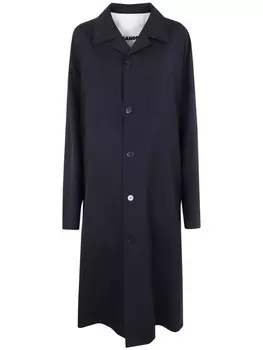 Шерстяное пальто Jil Sander, синий