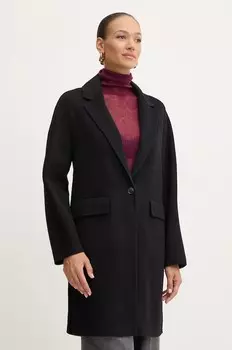 Шерстяное пальто Patrizia Pepe, черный