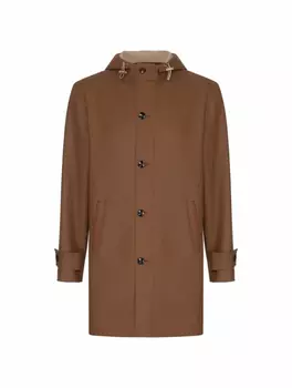 Шерстяное пальто с капюшоном Kiton