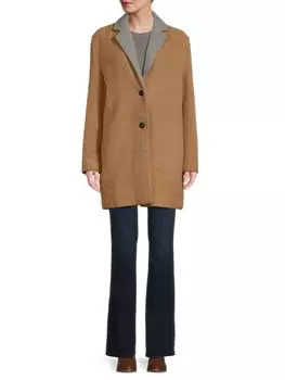 Шерстяное пальто с лацканами Notch Tommy Hilfiger, цвет Camel