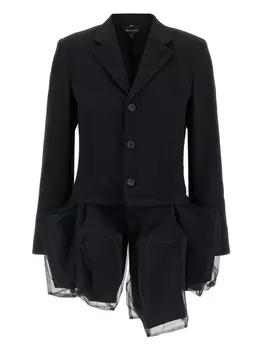 Шерстяной блейзер Comme Des Garons, черный