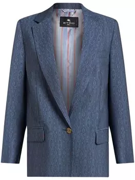 Шерстяной блейзер ETRO, синий