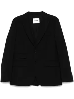 Шерстяной блейзер Jil Sander, черный