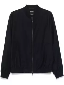 Шерстяной бомбер Zegna, синий