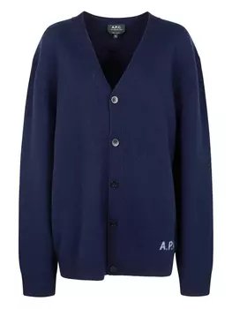 Шерстяной кардиган A.P.C., синий