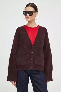 Шерстяной кардиган Gestuz, гранат
