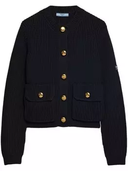 Шерстяной кардиган Prada, черный